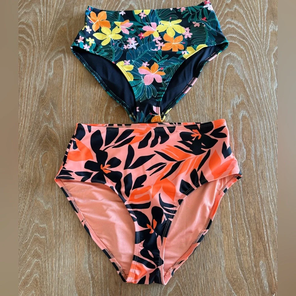 OLD NAVY Bikini Bottom Bundle High Waisted Women’s Size‎ M